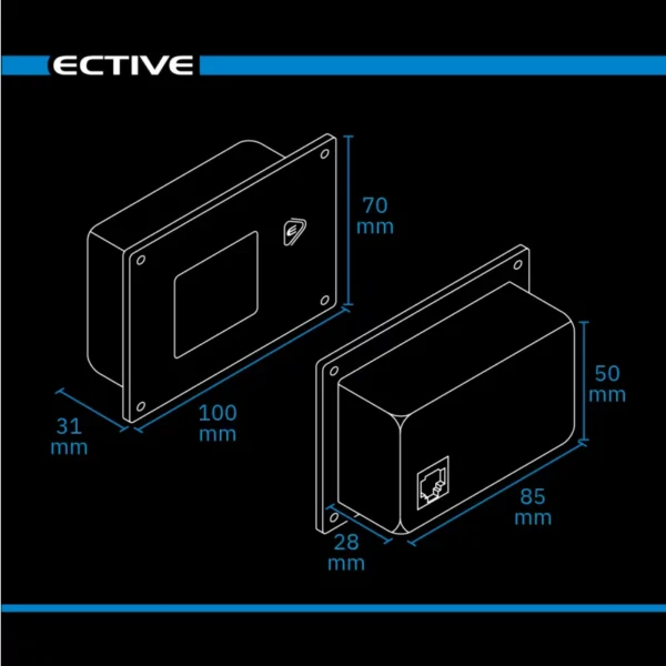 ective ssi 10 pro 1000w/12v sinus wechselrichter mit netzvorrangschaltung, ladegerät und laderegler