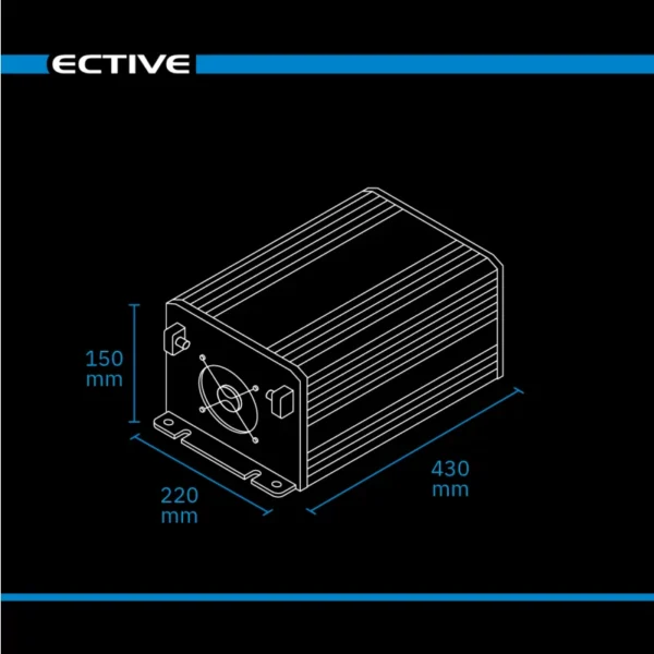 ective ssi 15 pro 1500w/12v sinus wechselrichter mit netzvorrangschaltung, ladegerät und laderegler