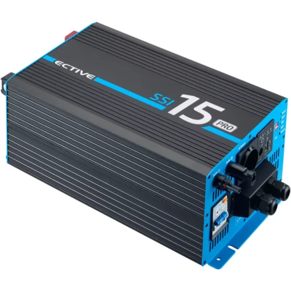 ective ssi 15 pro 1500w/12v sinus wechselrichter mit netzvorrangschaltung, ladegerät und laderegler