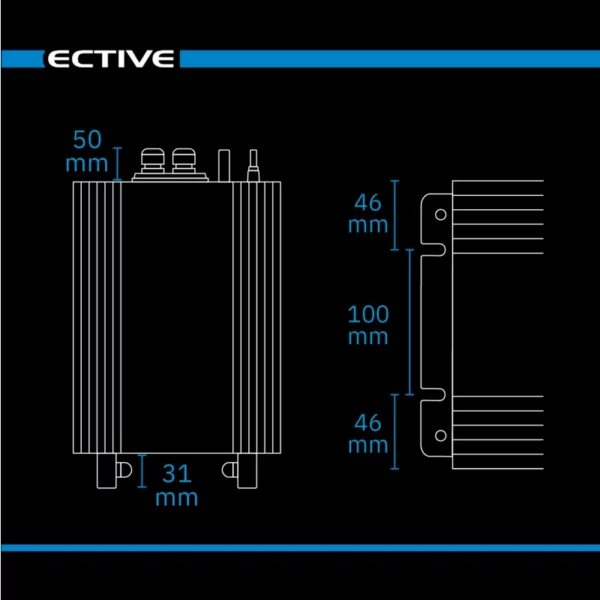 ective ssi 20 pro 2000w/12v sinus wechselrichter mit netzvorrangschaltung, ladegerät und laderegler