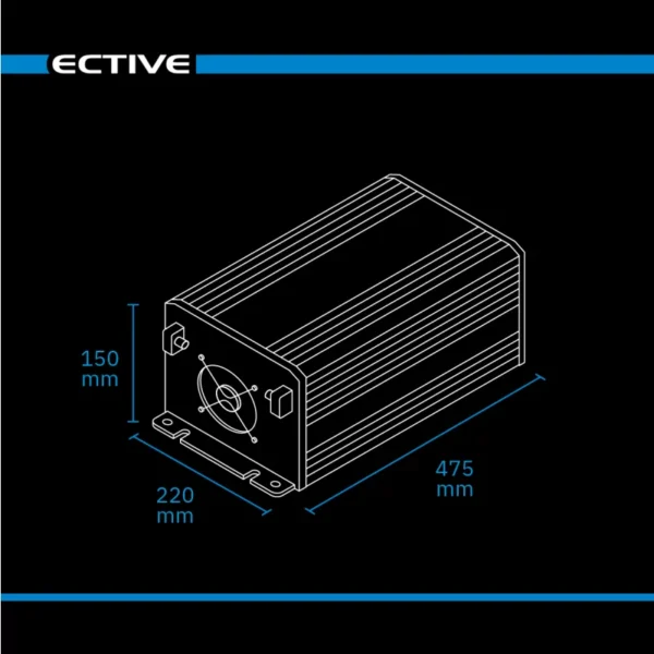ective ssi 20 pro 2000w/12v sinus wechselrichter mit netzvorrangschaltung, ladegerät und laderegler