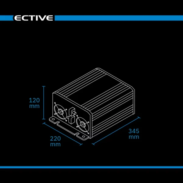 ective tsi 10 pro 1000w/12v sinus wechselrichter mit netzvorrangschaltung