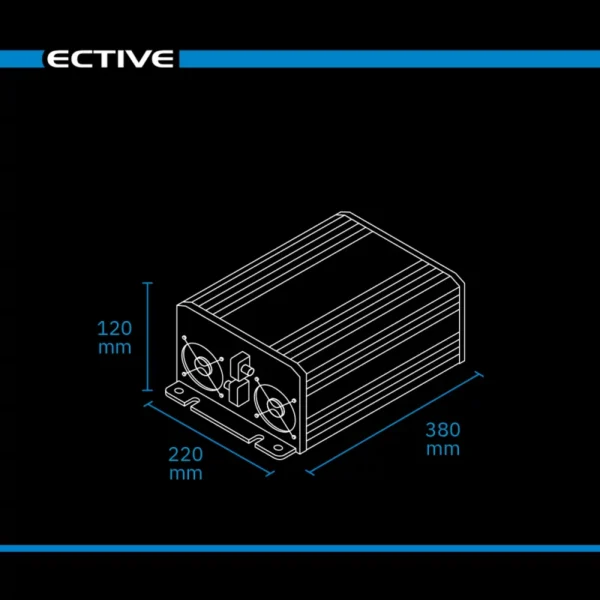 ective tsi 15 pro 1500w/12v sinus wechselrichter mit netzvorrangschaltung
