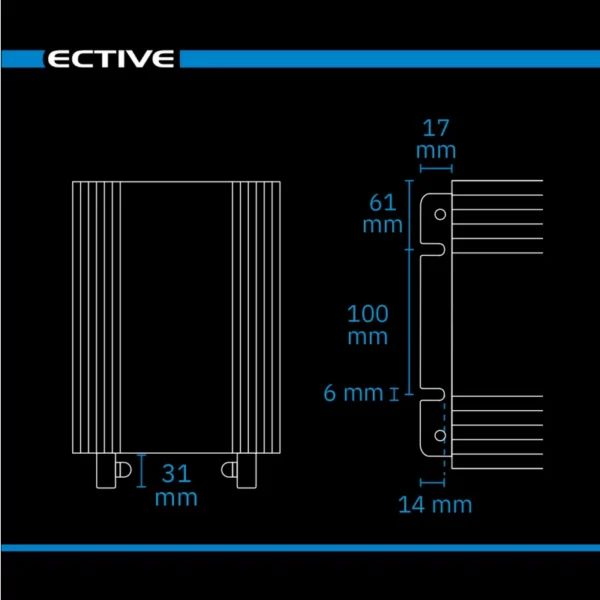 ective tsi 15 pro 1500w/12v sinus wechselrichter mit netzvorrangschaltung