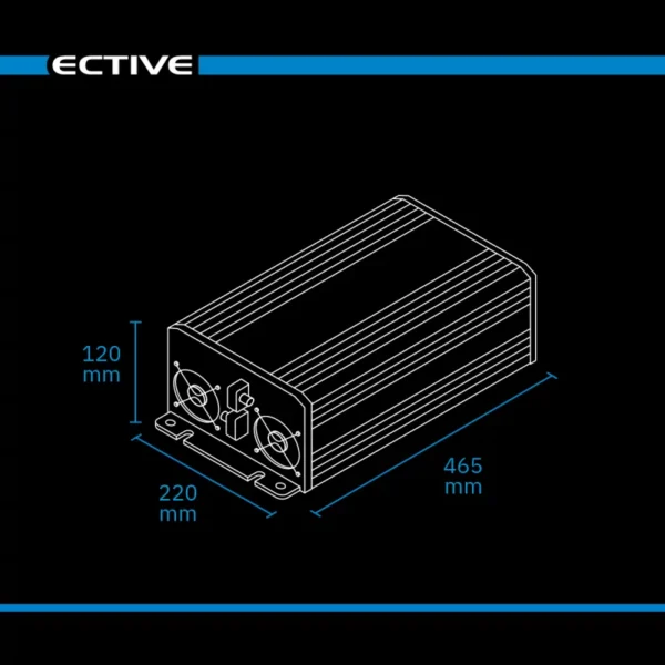ective tsi 25 pro 2500w/12v sinus wechselrichter mit netzvorrangschaltung