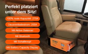lifepo4 akku 270ah 12.8v für wohnmobil, backup stromversorgung mit bluetooth
