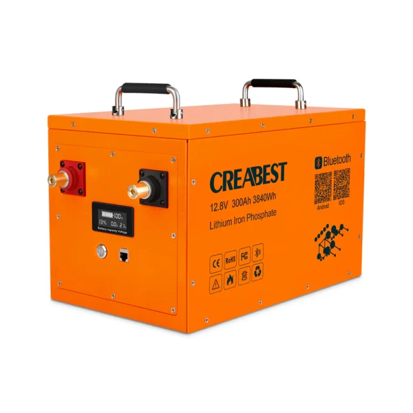 lifepo4 akku 300ah 12.8v für wohnmobil, wohnwagen, camping, solaranlagen, off grid, backup stromversorgung mit bluetooth