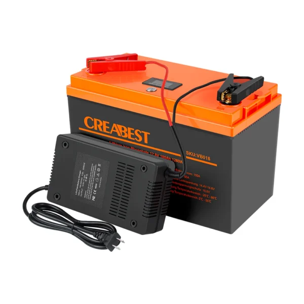 lifepo4 akku 100ah 12,8v für wohnmobil, wohnwagen, camping, boot, solaranlagen, off grid, boote, backup stromversorgung
